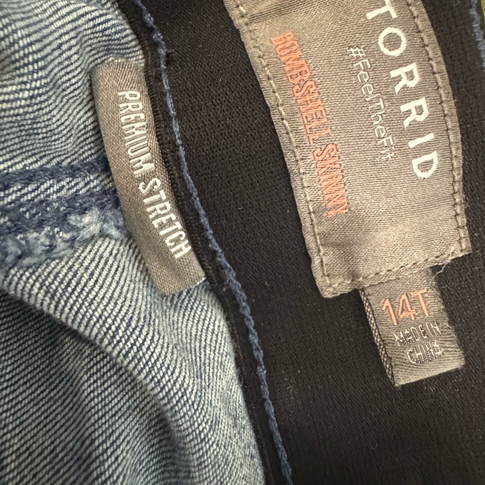 Torrid Bombshell Skinny Jeans in Blue and Black